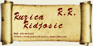Ružica Riđošić vizit kartica